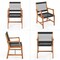 Patio Conversation Set 2 Chairs 1 Table Black Natural Acacia Wood Rope Design